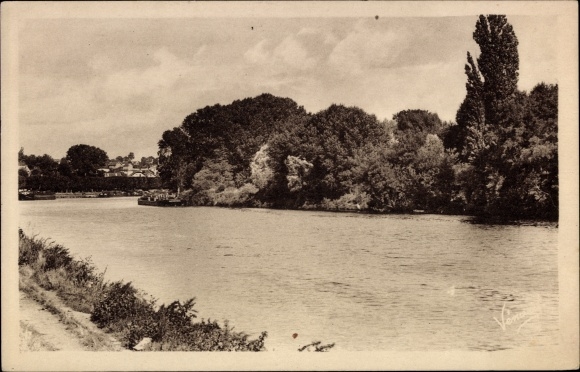 Ak Andrésy Yvelines, Ufer der Seine