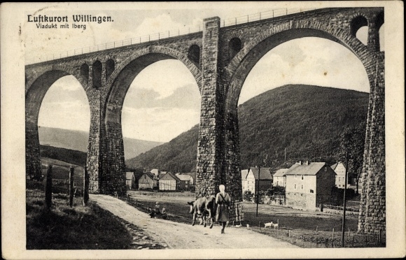 Postcard Willingen Upland in Hesse, viaduct, Iberg