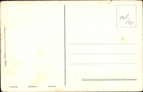 Artist Postcard Bellangé, Hippolyte, Napoleon on the field, Wagram, Battle