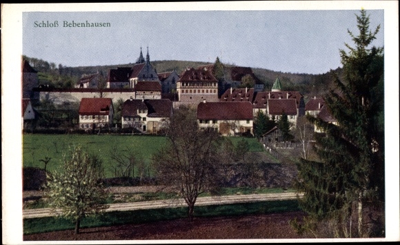 Ak Bebenhausen Tübingen am Neckar, Schloss, Teilansicht des Ortes
