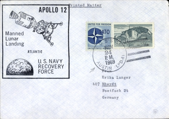 Brief Raumfahrt USA, Apollo 12, USS Austin