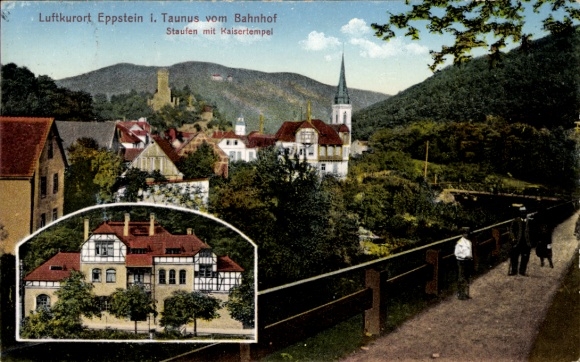 Postcard Eppstein im Taunus, Staufen, Imperial Temple