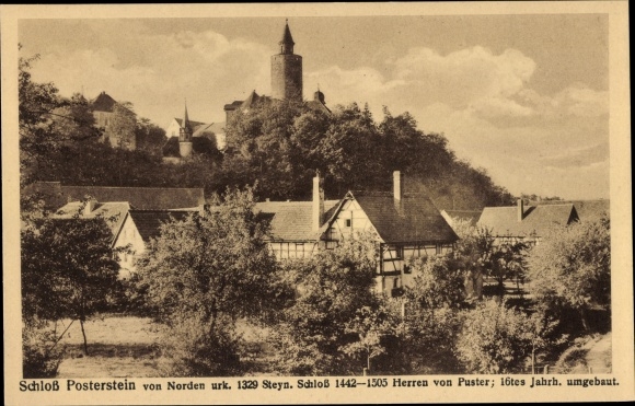 Postcard Posterstein in the Altenburger Land, castle