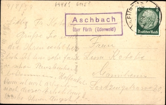 KP Aschbach Forest Michelbach w Odenwald, widok ogólny, zajazd Jaeger
