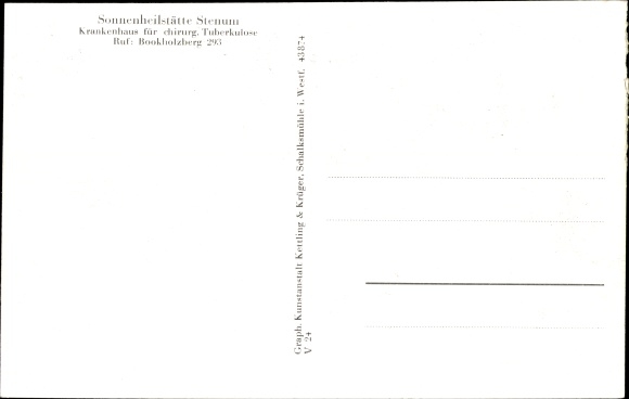 Postcard Stenum Ganderkesee Lower Saxony, sun sanatorium, women&#39;s ward