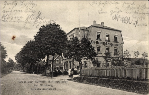 Ak Behringersdorf Schwaig im Landkreis Fürth, Blick auf das Kurhotel