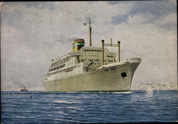 Kunstenaar Ak Ellis, G., Stoomboot Vera Cruz, Companhia Colonial de Navegação CCN