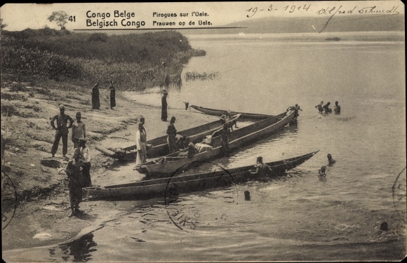 Ak DR Kongo Zaire, Pirogues sur l'Uele