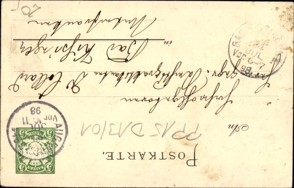 Briefkaart Augsburg, Garde Grenadier Company, 3e Inf. Reg. Prins Karl van Beieren, jubileum