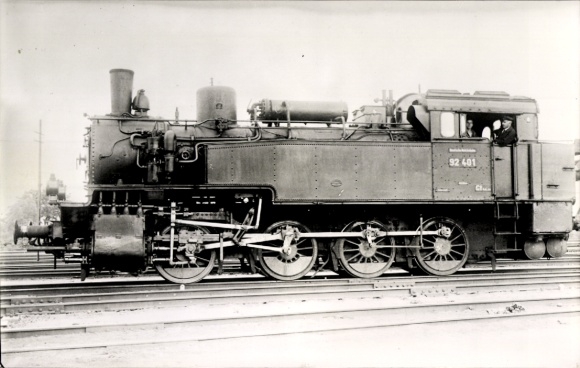 Foto Ak Deutsche Eisenbahn, Lokomotive Nr. 92401