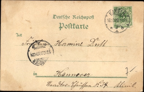 litho Hamelen in Nedersaksen, Klütturm, rattenvanger, panorama