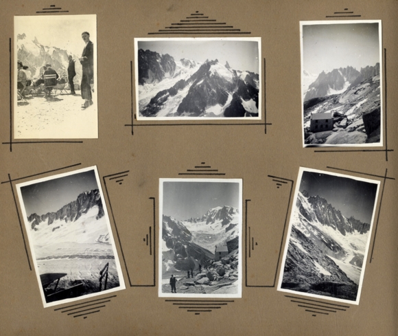Photo album alpinism, mountaineers, glaciers, snow