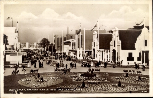 Postcard Scotland, Kingsway, Empire Exhibition, 1938