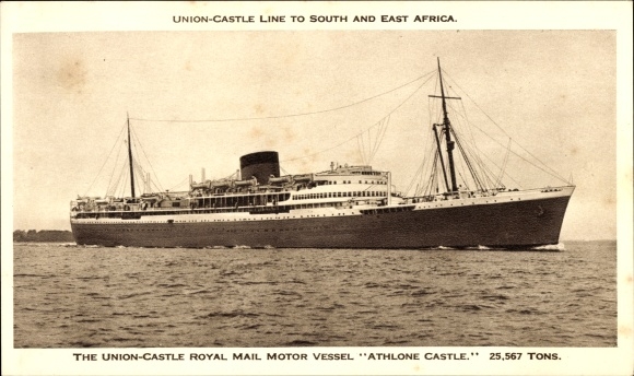 Ak-passagiersschip Athlone Castle, Union Castle Line UC