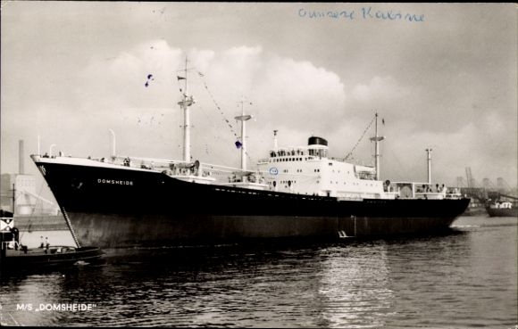 Ak vrachtschip MS Domsheide, rederij Fisser u.van Doornum, Hamburg