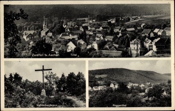 PC Zweifall Stolberg in the Rhineland, Kahlenbergkreuz, Roggenthal, total view