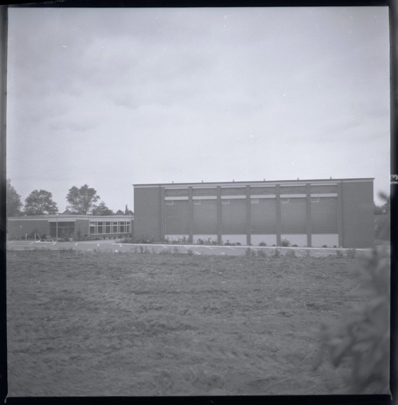 7 celluloid negatives Erlte Visbek in Lower Saxony, school, street, field path