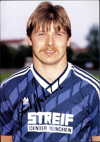 Autogrammkarte Fußballer Frank Niederländer, FC Wacker München, Autogramm