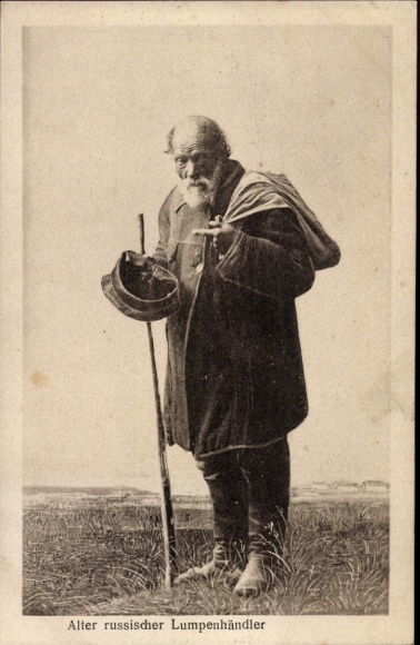 Ak Alter russischer Lumpenhändler, Portrait