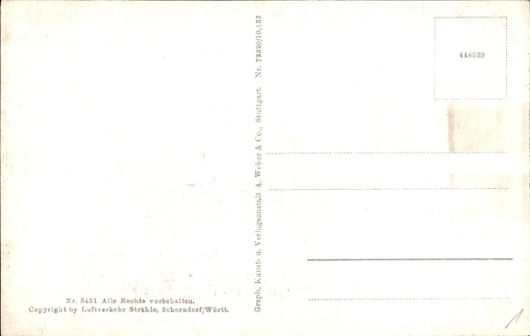 Postcard Neudenau an der Jagst, aerial photograph