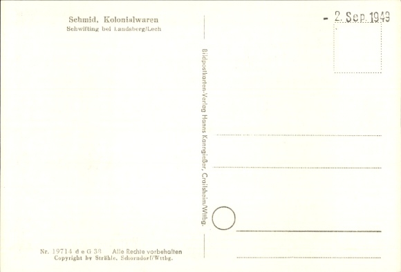 Postcard Schwitting near Landsberg/Lech, aerial photograph