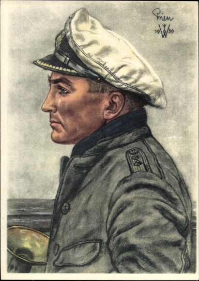 Artist PC Willrich, Wolfgang, lieutenant captain Günther Prien, recipient of the Knight&#39;s Cross, VDA 1 5 2