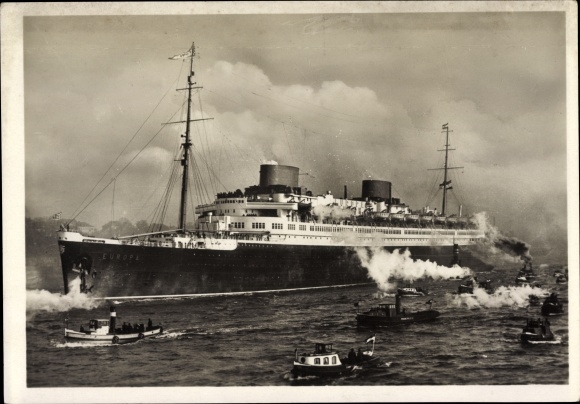 Postcard steamship Europa, Norddeutscher Lloyd Bremen