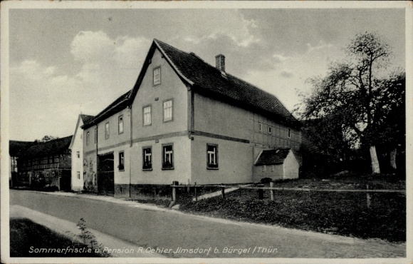Ak Ilmsdorf Bürgel in Thüringen, Pension