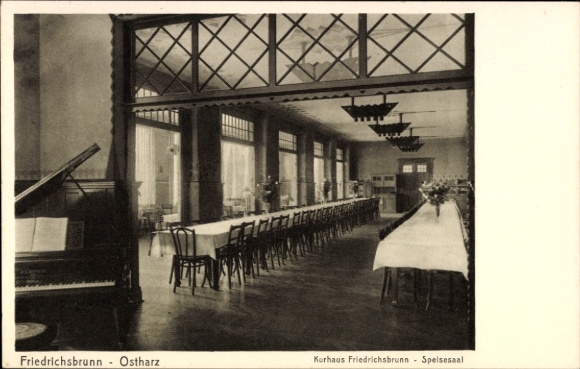 Ak Friedrichsbrunn Thale im Harz, Kurhaus, Speisesaal