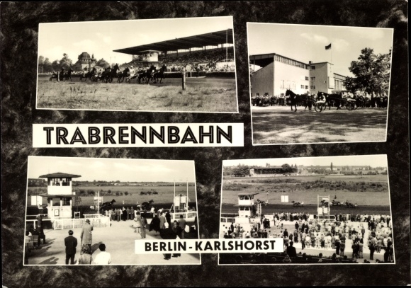 PC Berlin Lichtenberg Karlshorst, harness racing track, spectators, races