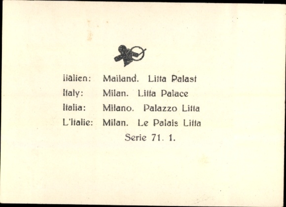 Stereofoto Milaan Milaan Lombardia, Litta Palace