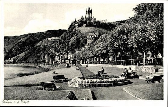 10 old PCs Cochem/Mosel and Cochem Castle in Rhineland-Palatinate, various views