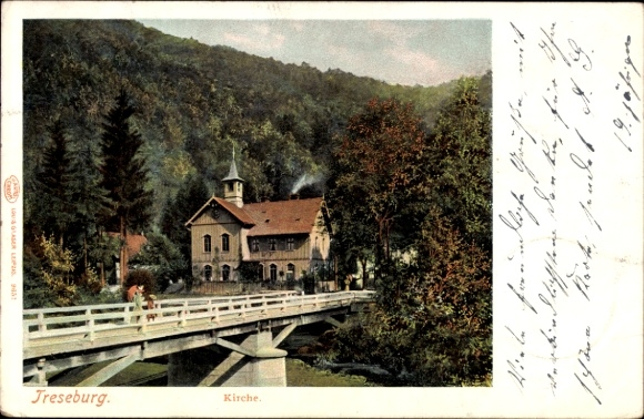 Ak Treseburg Thale im Harz, Kirche