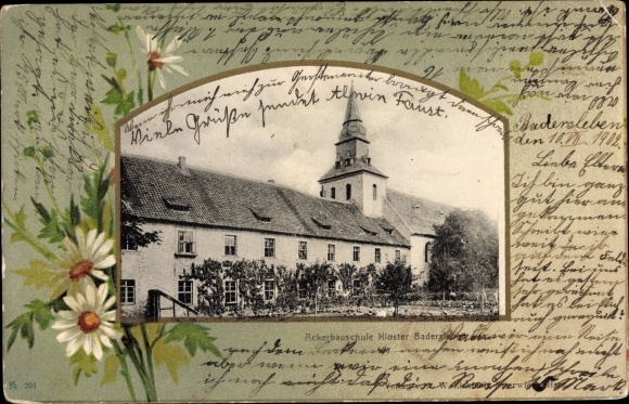 Passepartout PC Badersleben Huy am Harz, farming school from the monastery