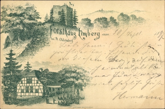 Litho Preußisch Oldendorf in Nordrhein Westfalen, Forsthaus Limberg