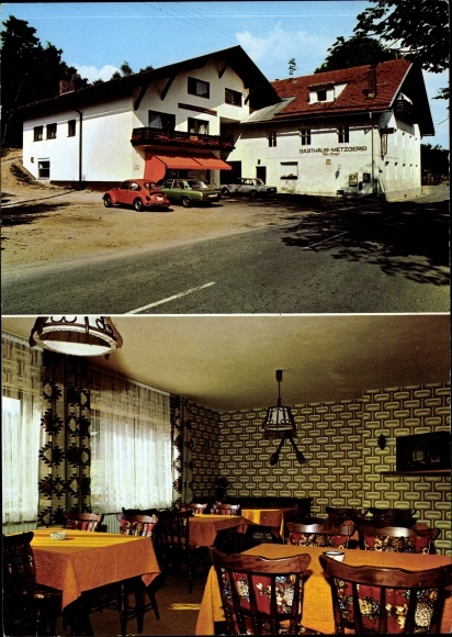 Ak Langdorf Beierse Woud Neder-Beieren, Gasthof Pension Edinger, VW Kever