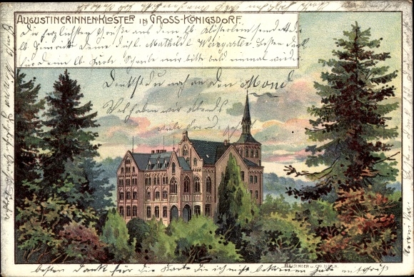 Artist PC Sch., A., Großkönigsdorf Königsdorf Frechen in the Rhein Erft district, Augustinian monastery
