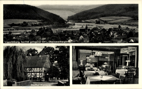 KP Lippoldsberg Wahlsburg Weserbergland, pensjonat i dom gościnny Niemeyer, widok od wewnątrz