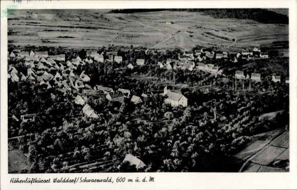 Ak Walddorf Altensteig im Schwarzwald Württemberg, Fliegeraufnahme
