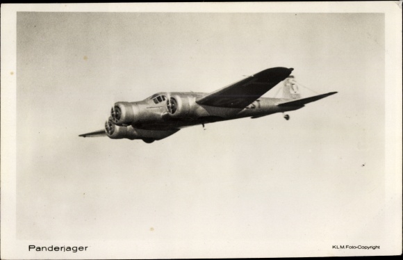 Postcard Dutch military aircraft, Panderjager