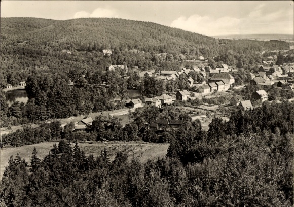Ak Georgenthal in Thüringen, Panoramablick, Landschaftsaufnahme, Gebäude, Wald, 