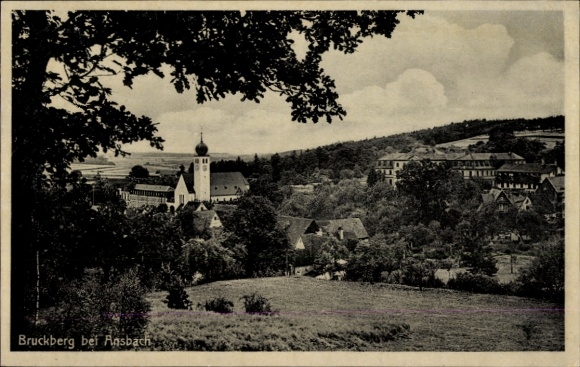 Postcard Bruckberg Middle Franconia, general view