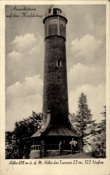Postcard Littfeld Kreuztal in Westphalia, observation tower, Kindelsberg