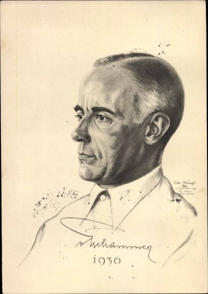 Artist PC Reichssportführer Hans von Tschammer and Osten, portrait, German Olympic President