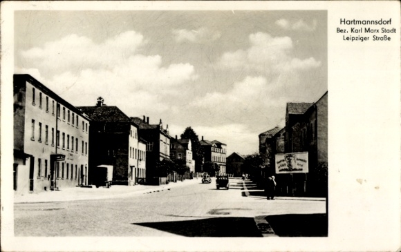 Ak Hartmannsdorf in Sachsen, Leipziger Straße
