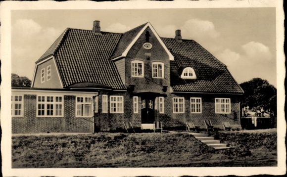 Postcard Norddorf on Amrum North Friesland, Private Guesthouse Friesenheim