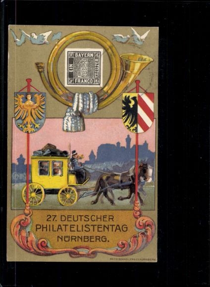 Postwaardestuk Ak PP 57 C1 01, 27e Duitse Filatelistendag 1921