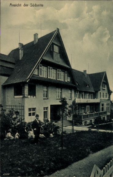 Postcard Sondershausen in Thuringia, rest home technician