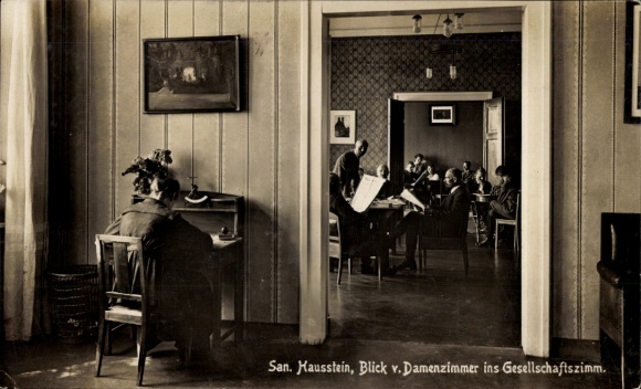 Ak Schaufling in Neder-Beieren, Sanatorium am Hausstein, damestoilet, salon