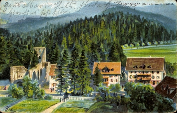 Ak Allerheiligen Oppenau im Schwarzwald, Vollversammlung, idyllische Landschaft, Häuser, umgeb...